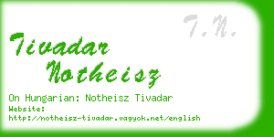 tivadar notheisz business card